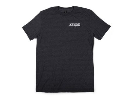 Zone Offroad Charcoal Gray Premium Cotton T-Shirt w  Zone Offroad Logos - Small Online now