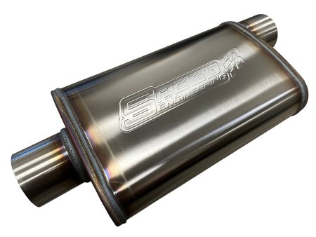 3  Inlet Outlet  Street Series  Muffler| (Center Offset) Hot on Sale