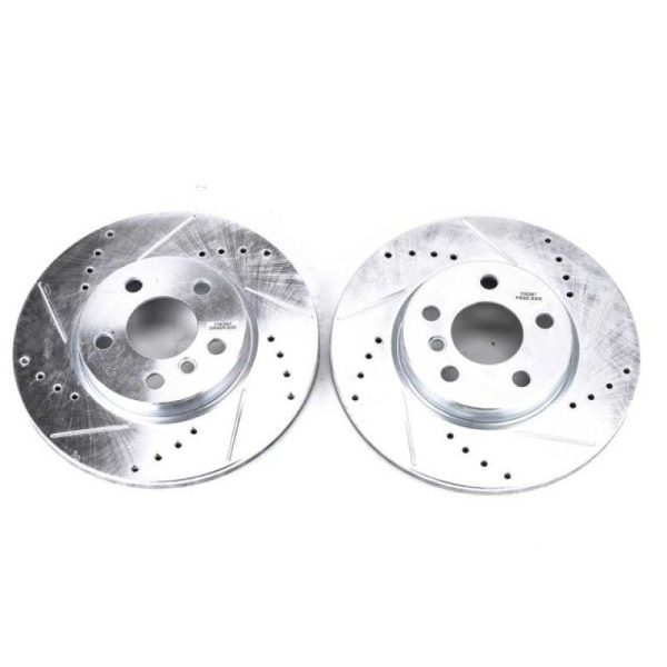 Power Stop 2014 Mini Cooper Front Evolution Drilled & Slotted Rotors - Pair Hot on Sale