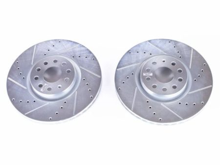 Power Stop 2018 Volkswagen Atlas Front Evolution Drilled & Slotted Rotors - Pair For Discount