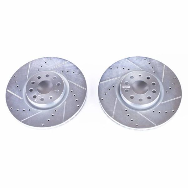 Power Stop 2018 Volkswagen Atlas Front Evolution Drilled & Slotted Rotors - Pair For Discount