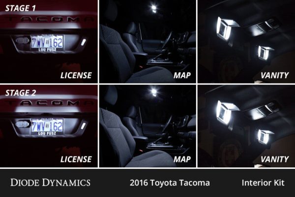 Diode Dynamics 05-15 Toyota Tacoma Interior LED Kit Cool White Stage 2 Cheap