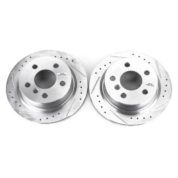 Power Stop 14-19 Mini Cooper Rear Evolution Drilled & Slotted Rotors - Pair on Sale