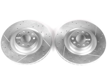 Power Stop 09-10 Audi A6 Quattro Front Evolution Drilled & Slotted Rotors - Pair For Cheap