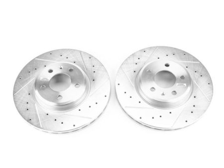 Power Stop 17-19 Audi A4 Front Evolution Drilled & Slotted Rotors - Pair Fashion