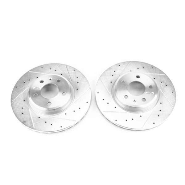 Power Stop 17-19 Audi A4 Front Evolution Drilled & Slotted Rotors - Pair Fashion