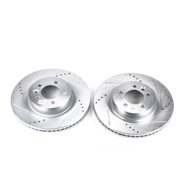 Power Stop 05-09 Land Rover LR3 Front Evolution Drilled & Slotted Rotors - Pair on Sale