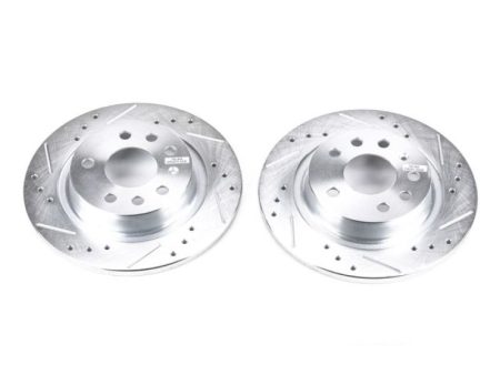 Power Stop 03-11 Saab 9-3 Rear Evolution Drilled & Slotted Rotors - Pair Cheap