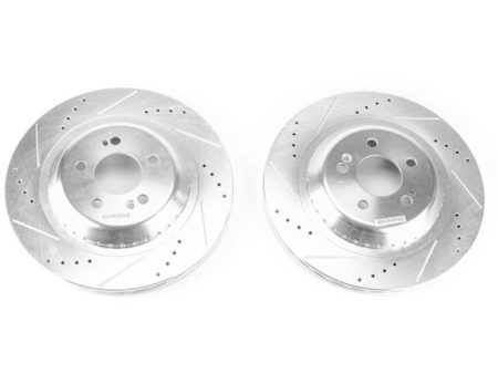 Power Stop 2017 Mercedes-Benz Maybach S550 Rear Evolution Drilled & Slotted Rotors - Pair For Sale