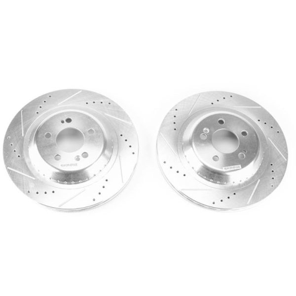 Power Stop 2017 Mercedes-Benz Maybach S550 Rear Evolution Drilled & Slotted Rotors - Pair For Sale