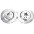 Power Stop 2017 Land Rover Discovery Rear Evolution Drilled & Slotted Rotors - Pair Discount