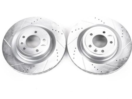 Power Stop 2017 Land Rover Discovery Rear Evolution Drilled & Slotted Rotors - Pair Discount