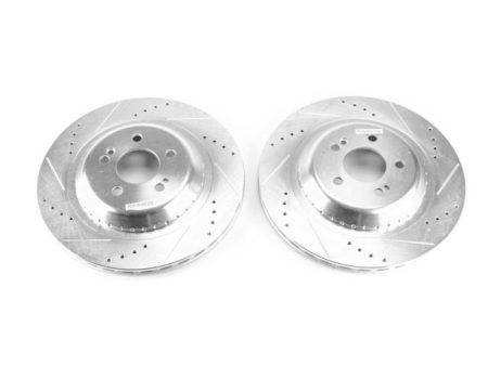 Power Stop 15-18 Mercedes-Benz C300 Rear Evolution Drilled & Slotted Rotors - Pair Cheap