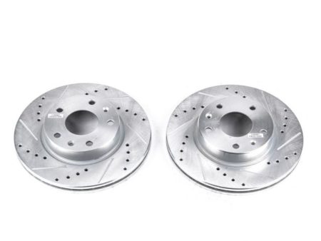 Power Stop 02-05 Land Rover Freelander Front Evolution Drilled & Slotted Rotors - Pair Hot on Sale