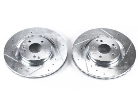 Power Stop 04-07 Mercedes-Benz C230 Front Evolution Drilled & Slotted Rotors - Pair For Cheap