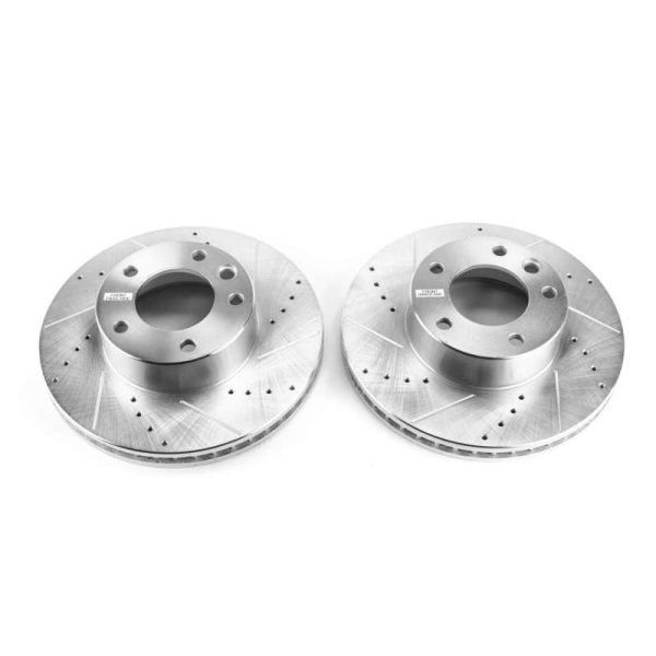 Power Stop 13-14 Mercedes-Benz G63 AMG Front Evolution Drilled & Slotted Rotors - Pair Supply